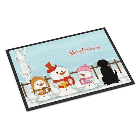 Carolines Treasures Merry Christmas Carolers Black Labrador Indoor or Outdoor Mat, 24 x 0.25 x 36 in. CA65434